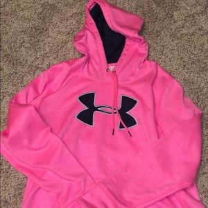 Pink under armor hoodie